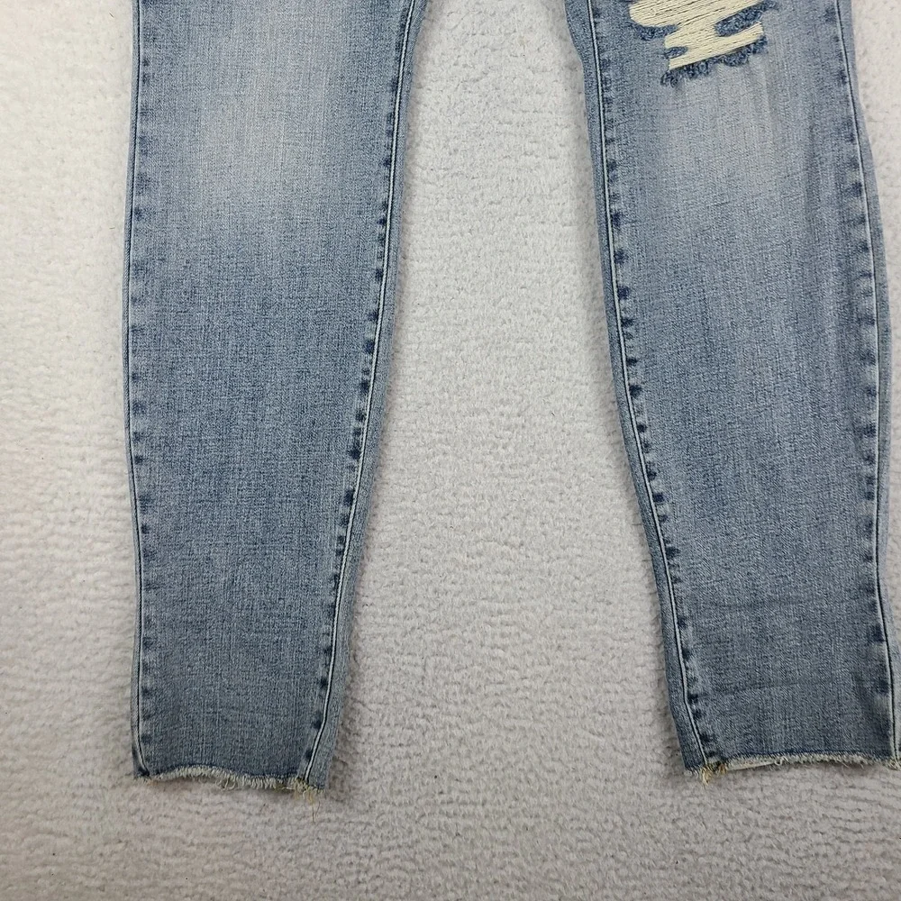 Judy Blue Jeans Womens 16W Blue Boyfriend Fit Distress Light Wash JB88605 NEW